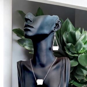 Novelty Toilet Paper Earrings and Necklace Set